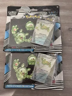 Pokemon Black Bolt SV10.5 3-Pack Tech Sticker Collection Lot Of 2 🆕 - Image 1