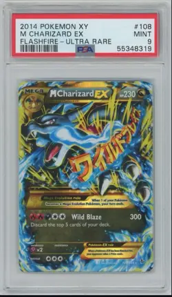 2014 POKEMON XY #108 M CHARIZARD EX FLASHFIRE ULTRA RARE PSA 9 MINT - Image 1