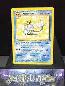 Pokemon Card Vaporeon 28/64 Non Holo Jungle Set Rare WOTC Light Play - Image 1