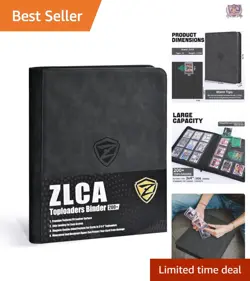 Trading Card Binder Faux Leather 9-Pocket Large Capacity for PTCG MTG Sports - Image 1