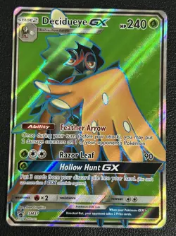 Decidueye GX SM37 Black Star Promo Full Art Holo Pokemon TCG Card NM - Image 1