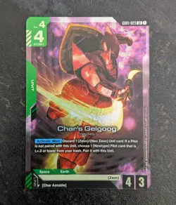 Char's Gelgoog LR Foil GD01-023, New Type Rising Gundam Card Game - Image 1