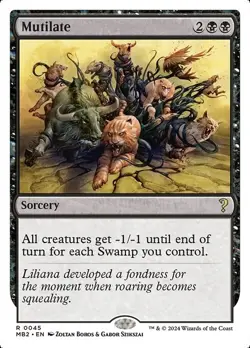 MTG - Mutilate - White Border - Mystery Booster 2 - Magic the Gathering - Image 1
