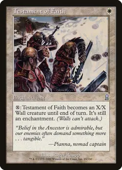 MTG Odyssey --- TESTAMENT OF FAITH --- Uncommon! NM! Magic the Gathering! - Image 1