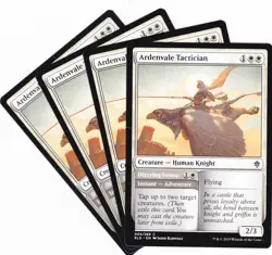 4 X ARDENVALE TACTICIAN..THRONE OF ELDRAINE..MTG..NP..COMMON.FREE COMBINED SHIP - Image 1