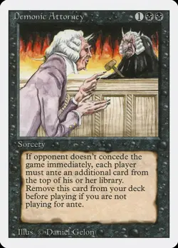 Demonic Attorney Revised NM Black Rare Reserved List MAGIC MTG CARD ABUGames - Image 1