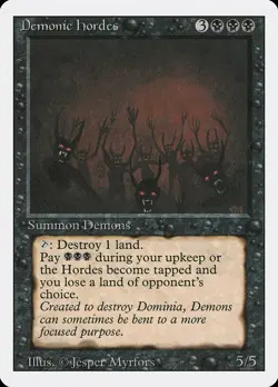 Demonic Hordes Revised HEAVILY PLD Black Rare Reserved List MAGIC CARD ABUGames - Image 1
