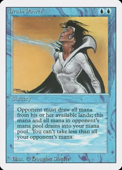 Drain Power Revised HEAVILY PLD Blue Rare MAGIC THE GATHERING MTG CARD ABUGames - Image 1
