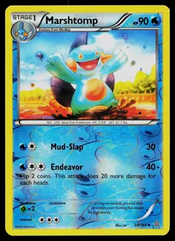 Pokemon Card - Marshtomp Primal Clash 34/160 Reverse Holo Uncommon - Image 1