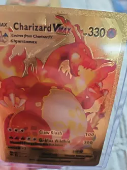 Charizard VMAX Gold Foil Fan Art Textured Collector Pokemon Card 020/189 - Image 4