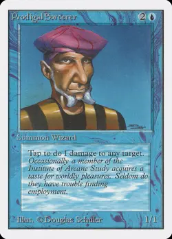 Prodigal Sorcerer Unlimited NM Blue Common MAGIC THE GATHERING CARD ABUGames - Image 1