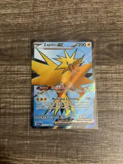 2023 Pokemon 151 Card ZAPDOS EX Full Art Foil Holo Ultra Rare 192/165 - Image 1