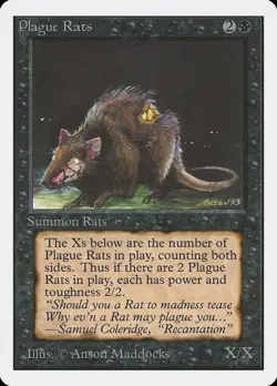 Plague Rats Unlimited PLD Black Common MAGIC THE GATHERING MTG CARD ABUGames - Image 1