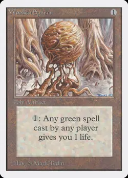 Wooden Sphere Unlimited NM Artifact Uncommon MAGIC GATHERING CARD ABUGames - Image 1