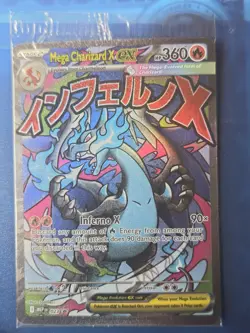Mega Charizard X ex 023 Holo Mega Evolution Promo Pokemon Card sealed - Image 1