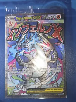 Mega Charizard X ex 023 Holo Mega Evolution Promo Pokemon Card sealed - Image 3