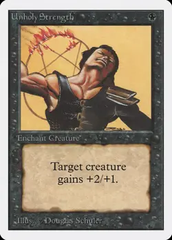 Unholy Strength Unlimited NM Black Common MAGIC THE GATHERING CARD ABUGames - Image 1