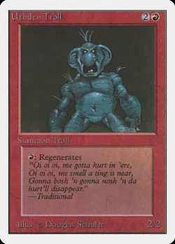 Uthden Troll Unlimited NM Red Uncommon MAGIC THE GATHERING MTG CARD ABUGames - Image 1