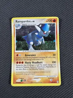 Swirl LP Rampardos Holo 33/123 Mysterious Treasures Exclusive 2007 Pokemon Card - Image 1