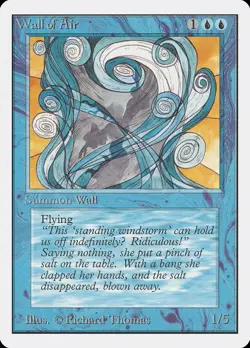 Wall of Air Unlimited NM Blue Uncommon MAGIC THE GATHERING MTG CARD ABUGames - Image 1