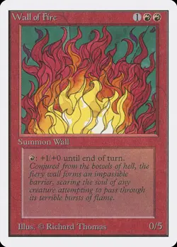 Wall of Fire Unlimited NM Red Uncommon MAGIC THE GATHERING MTG CARD ABUGames - Image 1