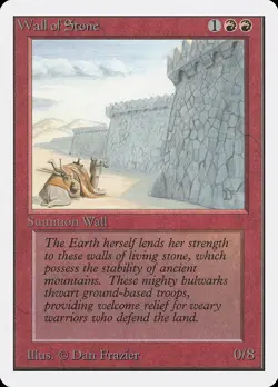 Wall of Stone Unlimited NM Red Uncommon MAGIC THE GATHERING MTG CARD ABUGames - Image 1