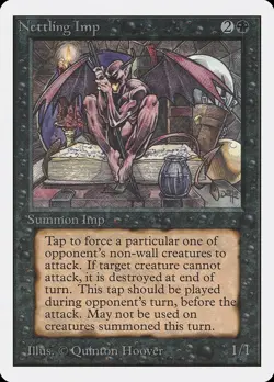 Nettling Imp Unlimited PLD Black Uncommon MAGIC THE GATHERING CARD ABUGames - Image 1