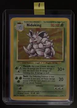 Pokemon Nidoking Base Set Holo Rare 11/102 Unlimited Vintage Card TCG 1 - Image 3