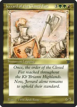 Jerrard of the Closed Fist Legends NM Uncommon MAGIC GATHERING CARD ABUGames - Image 1