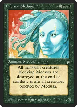 Infernal Medusa Legends PLD Black Uncommon MAGIC THE GATHERING CARD ABUGames - Image 1