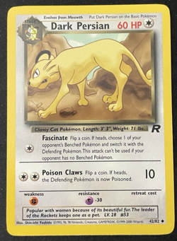 Dark Persian Team Rocket - Near Mint - Vintage WOTC Pokemon Card - Image 1