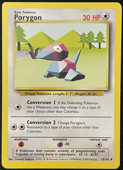 Porygon Base Set - Near Mint - Vintage WOTC Pokemon Card - Image 1
