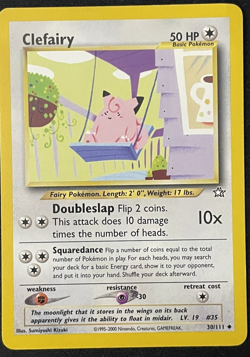 Clefairy Neo Genesis - LP - Vintage WOTC Pokemon Card - Image 1