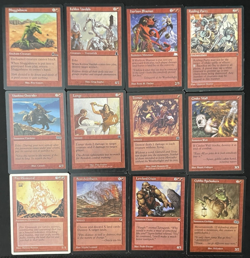 Vintage MTG Lot: RED Lot 12 Cards - Played - Magic The Gathering - Image 1