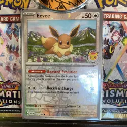 Pokemon NEW Prismatic Evolutions Two Pack Booster Foil Eevee Expansion Card Game - Image 4