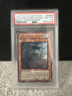 PSA 8 Yu-Gi-Oh Card GLAS-EN008 -CLOUDIAN SHEEP CLOUD (ULTIMATE) NM 1ST ED - Image 1