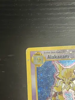 Pokemon TCG Alakazam 001/102 Base Set (Shadowless) Vintage Holo WOTC 1999 HP - Image 3