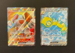 Regirock & Dudunsparce - Pokemon TCG - 2 Card Lot (Full Art Ultra Rare EX Holo) - Image 1