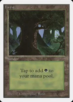 Forest (C Dark Tree) Unlimited NM Basic Land MAGIC THE GATHERING CARD ABUGames - Image 1