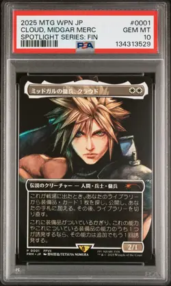 2025 MTG JPN WPN SPOTLIGHT SER: FINAL FANTASY CLOUD, MIDGAR MERCENARY PSA 10 - Image 1