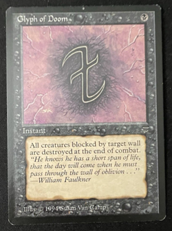 Glyph of Doom - Legends (1994) - NM Near Mint Vintage Magic MTG - Image 1
