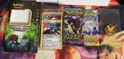 Pokemon Knockout Collection Lucario 2 Pokemon booster Packs,1 Coin, 3 Foil Cards - Image 1