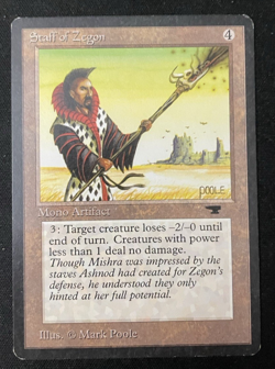 Staff of Zegon - Antiquities 1994 NM/LP Vintage MTG Magic The Gathering - Image 1
