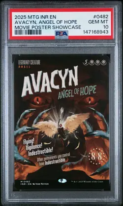 2025 MTG INNISTRAD REMASTERED MOVIE POSTER SHOWCASE AVACYN, ANGEL OF HOPE PSA 10 - Image 1