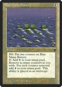 Blue Mana Battery Legends NM Artifact Uncommon MAGIC GATHERING CARD ABUGames - Image 1