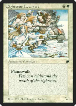 Righteous Avengers Legends NM White Uncommon MAGIC THE GATHERING CARD ABUGames - Image 1
