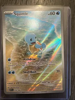 Pokemon Squirtle TCG Holo Card 170/165 Sv: Scarlet & Violet 151 NM Condition - Image 1
