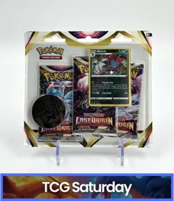 2022 POKEMON SWORD & SHIELD LOST ORIGIN 3-PACK BLISTER WEAVILE PROMO SEALED - Image 1