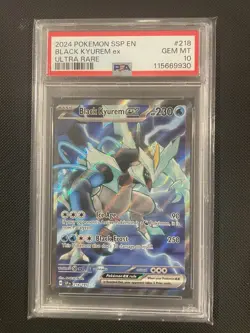 Pokemon TCG Black Kyurem EX Surging Sparks 218/191 PSA 10 - Image 1