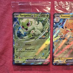 Pokemon Paldea Adventure Chest Promo: Sprigatito SVP087 Pawmot Maushold - Sealed - Image 2